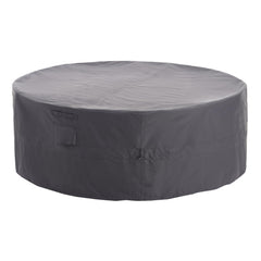 WJ-X3 front view of cover protecting round patio set, durable weather protection