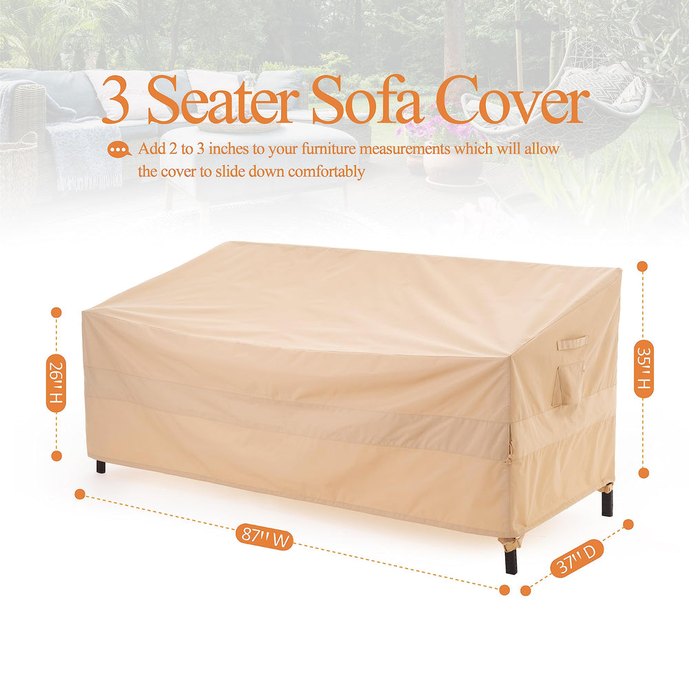 WJ-X3 in use on beige patio sofa, comprehensive outdoor protection