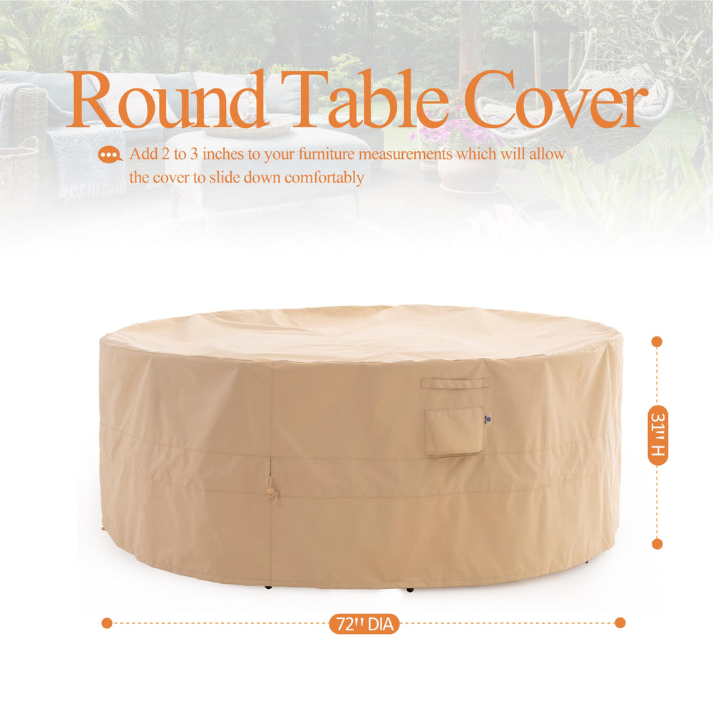 WJ-X3 in backyard patio lifestyle scene protecting furniture, blends with decor