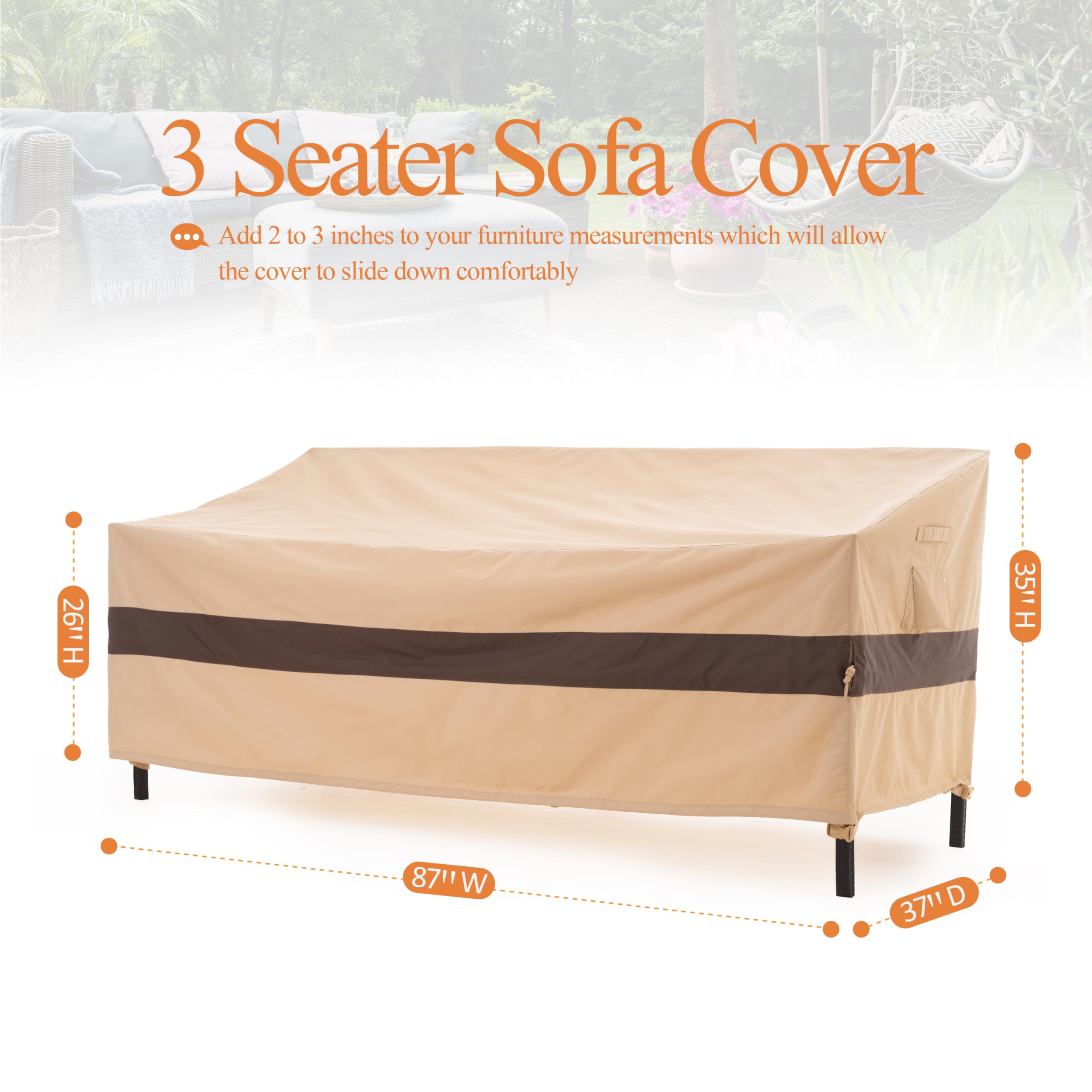 WJ-X3 covering a patio sofa in a backyard demonstrating weather protection
