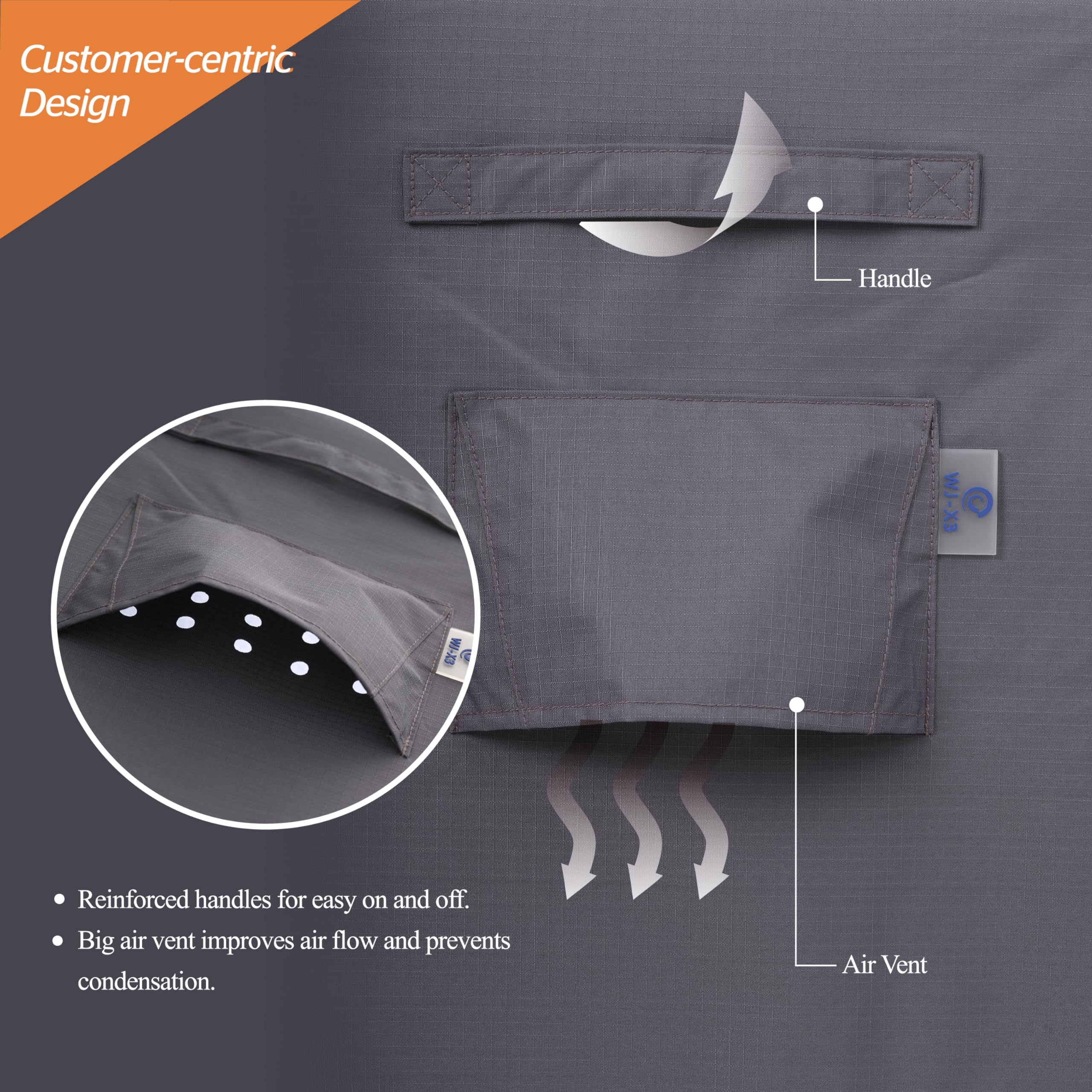 WJ-X3 compact storage bag keeping the cover tidy when not used