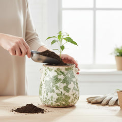 WK WENKRYGDN planter holding kitchen utensils for organized counter storage
