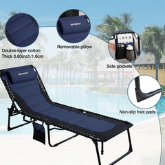 WKFAMOUT adjustable pillow and side pockets keeping head supported and essentials close for organized lounging