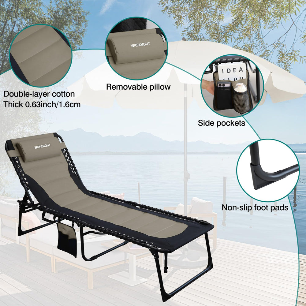 WKFAMOUT adjustable pillow and side pockets keeping belongings handy
