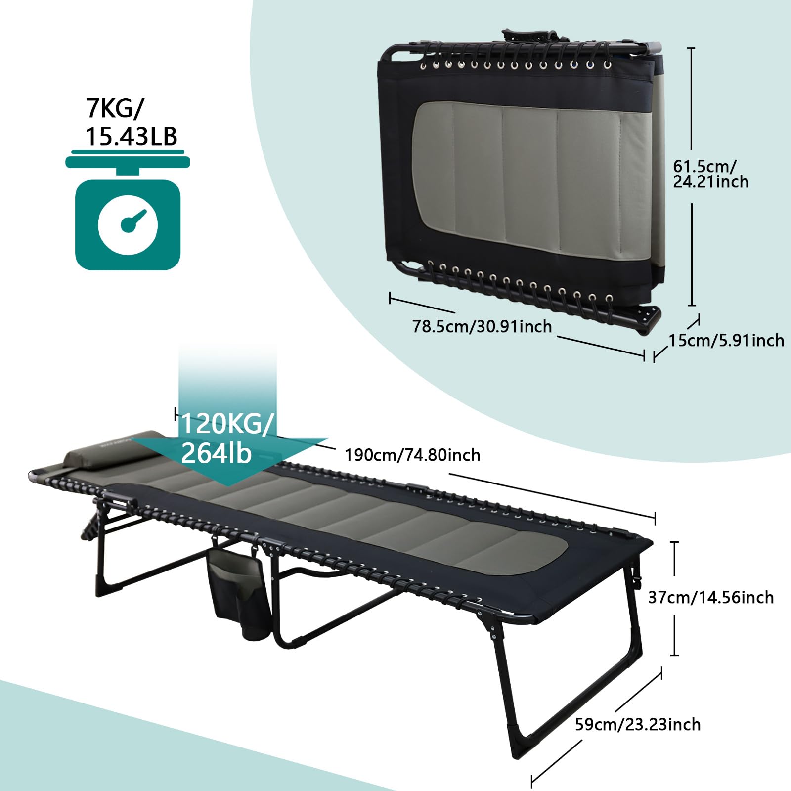 WKFAMOUT detail of steel frame and locking mechanism showing secure recline benefit