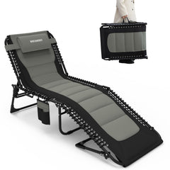 WKFAMOUT front view of chair open showing roomy seat and reclining benefit