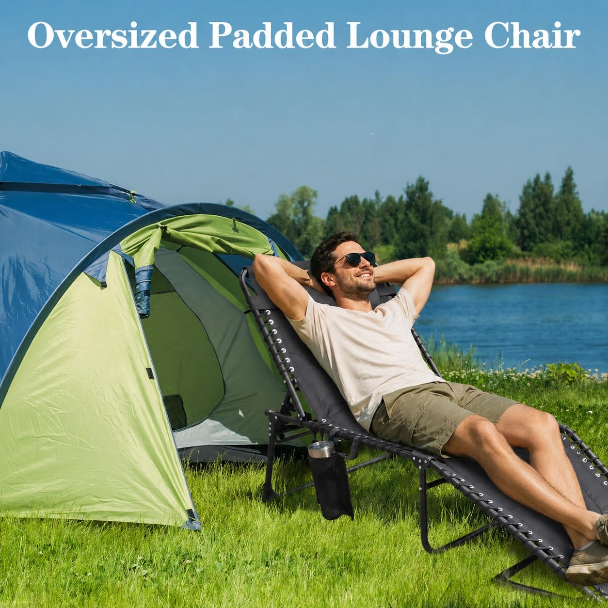 WKFAMOUT adjustable pillow and side pocket detail for head support and storage