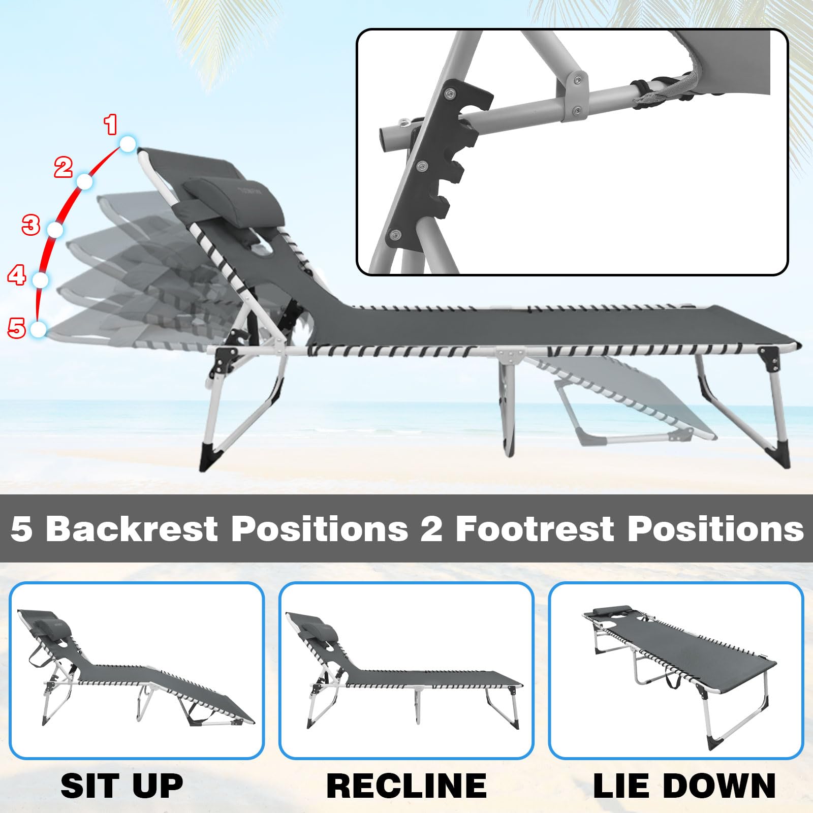 WKFAMOUT side view with collapsible table in use, keeping drinks and phone within reach