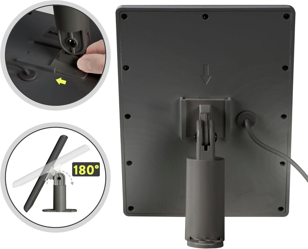 WKKLQ weatherproof seal and aluminum frame close-up showing durable all-weather protection