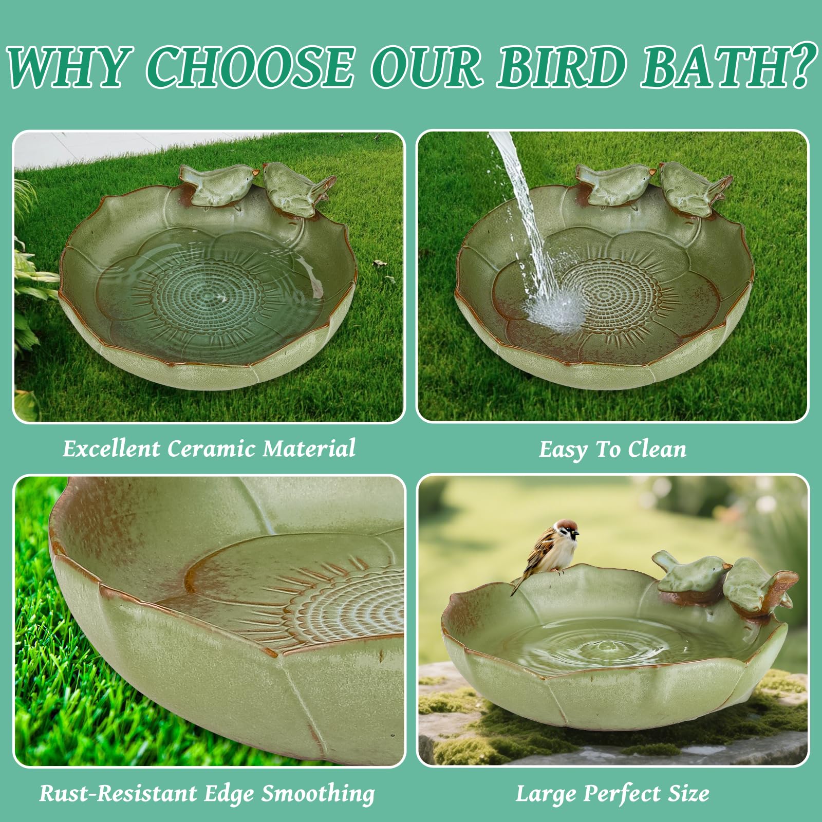 Wkyqes bowl on patio table providing easy bird drinking spot