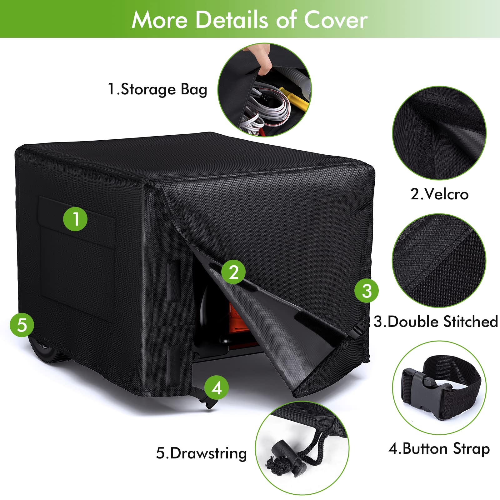 WLEAFJ cover on outdoor generator demonstrating protection from elements benefit