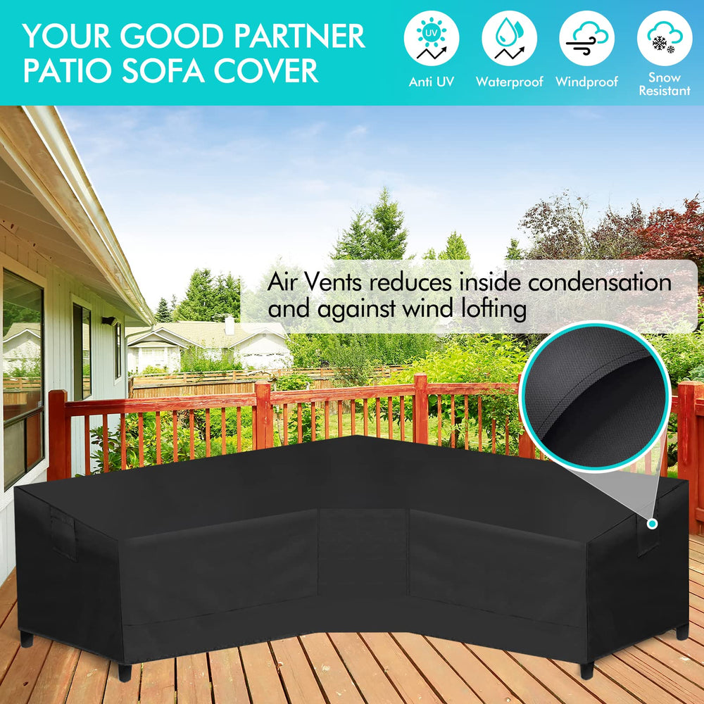 WLEAFJ covered sectional on patio demonstrating weather protection benefit