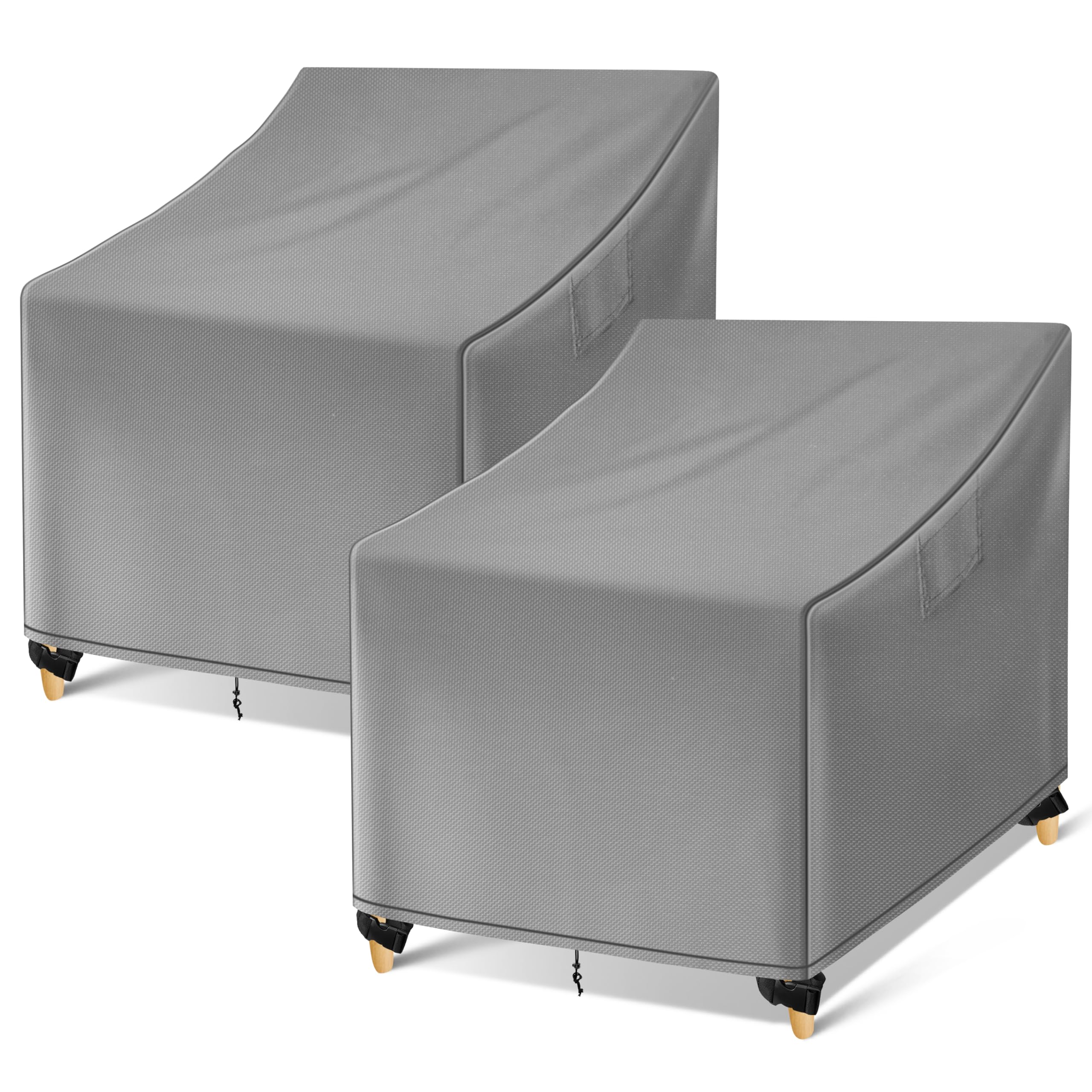 WLEAFJ front view of patio chair cover protecting furniture from rain