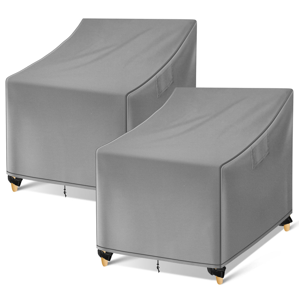 WLEAFJ front view of patio chair cover protecting furniture from rain