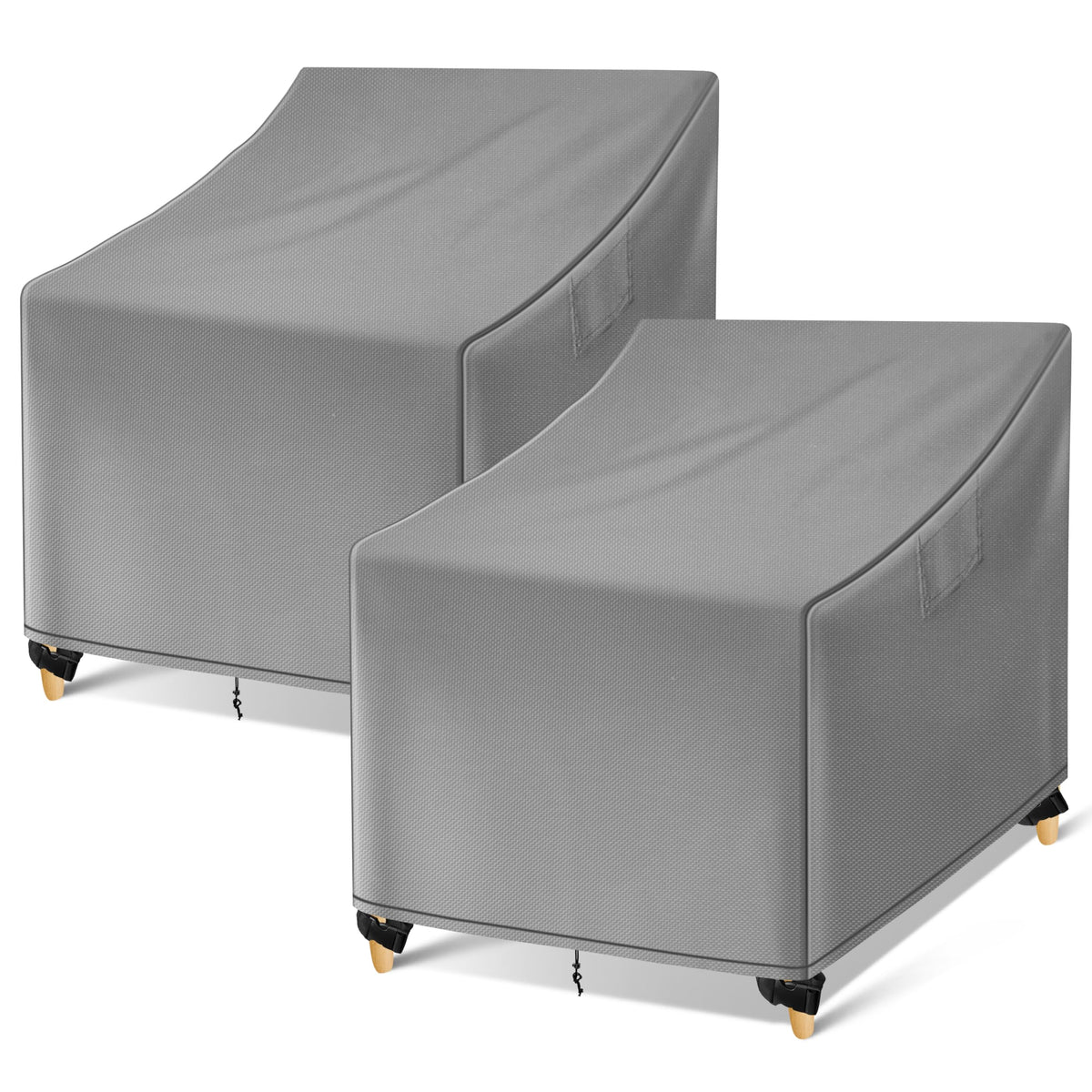 WLEAFJ front view of patio chair cover protecting furniture from rain