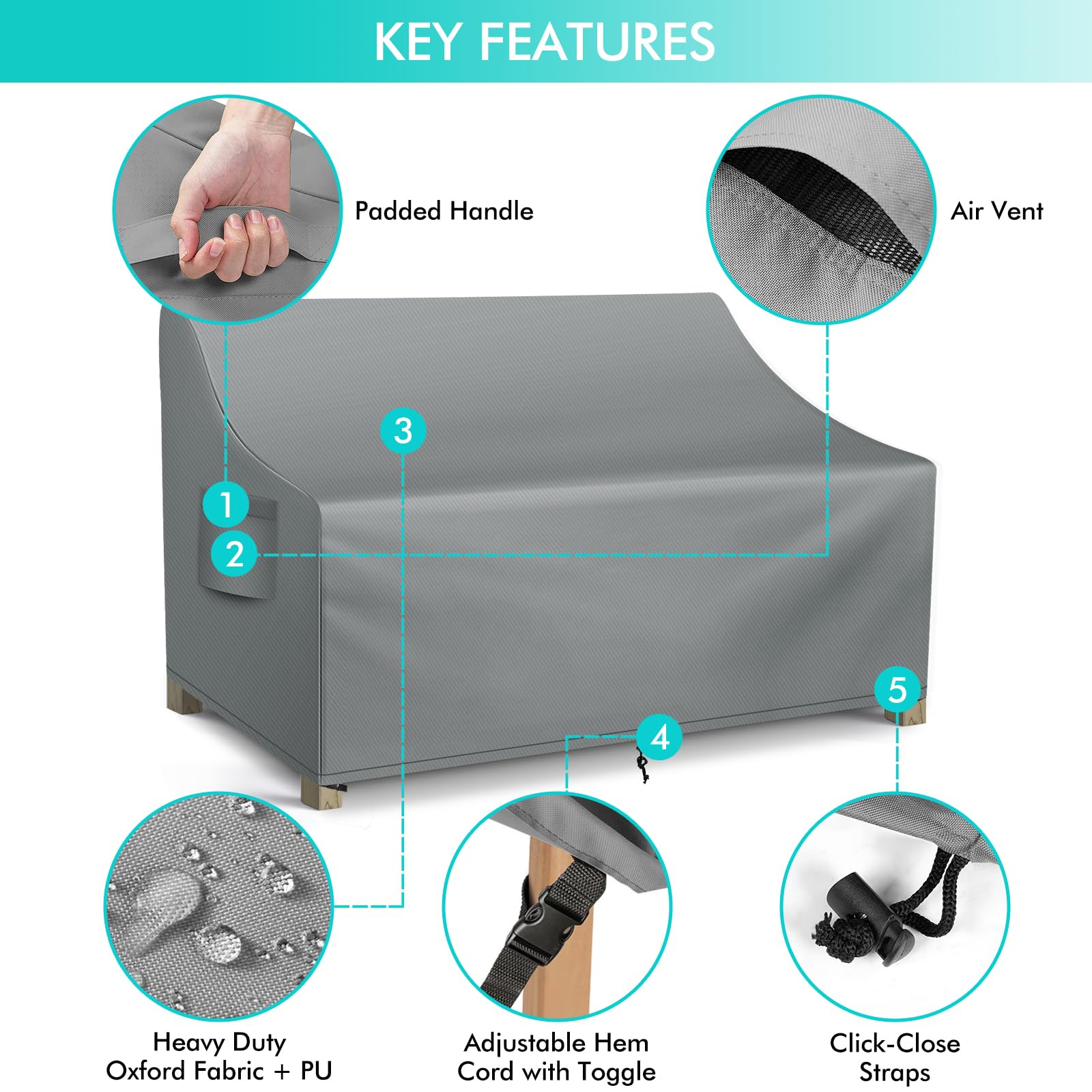 WLEAFJ cover installed on three-seater sofa offering full protection