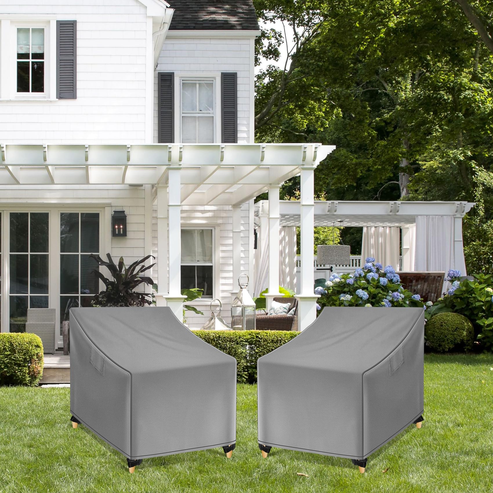 WLEAFJ covered sofa in backyard setting keeping furniture clean and dry