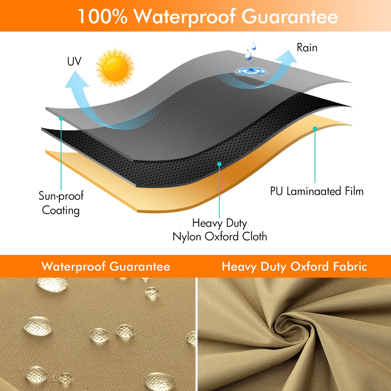 WLEAFJ click-close strap detail securing cover against wind