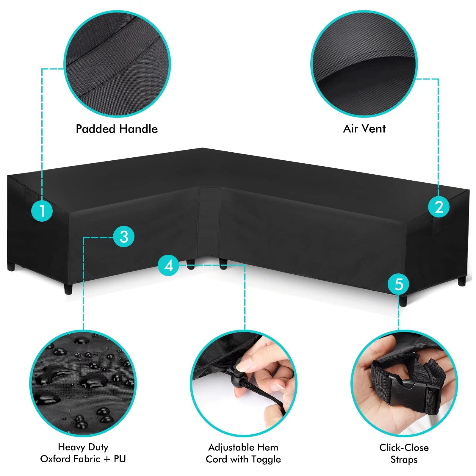 WLEAFJ air vent and padded handle detail for easier ventilation