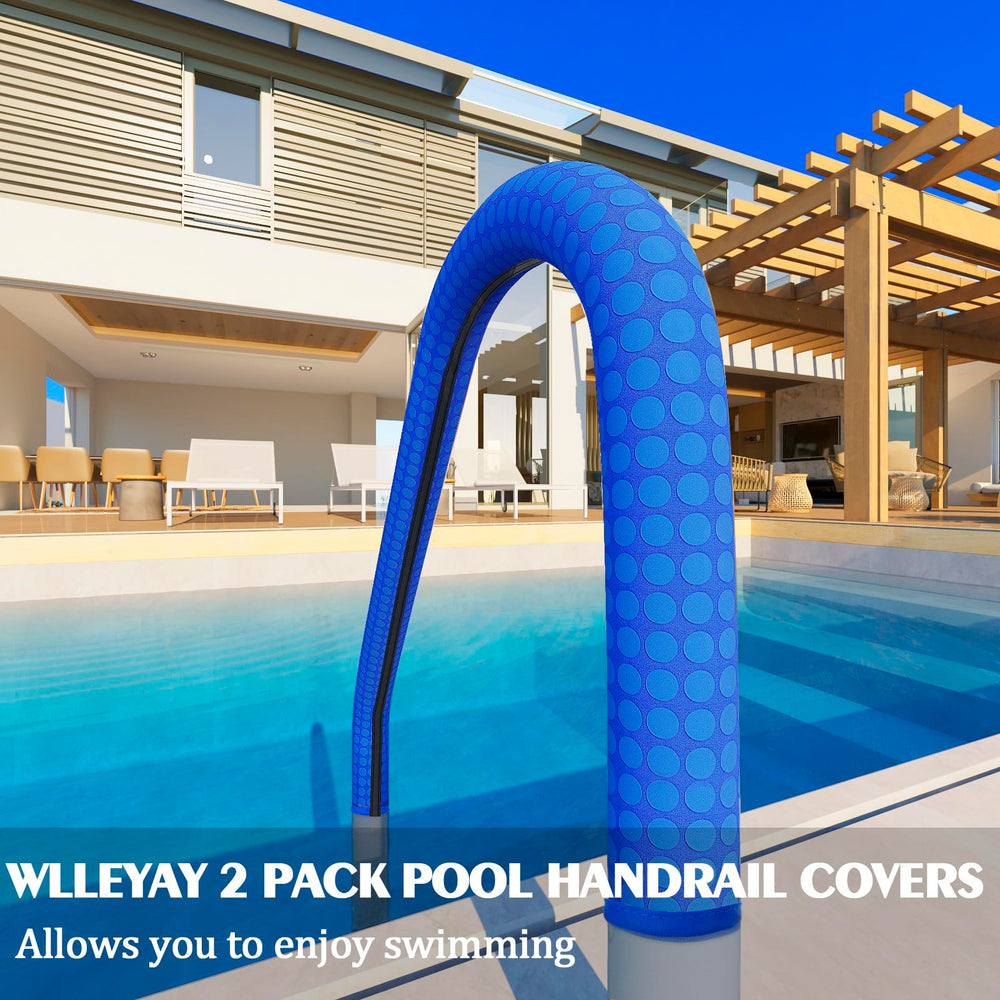 WLLEYAY length comparison showing 10ft cover scale for long pool rails
