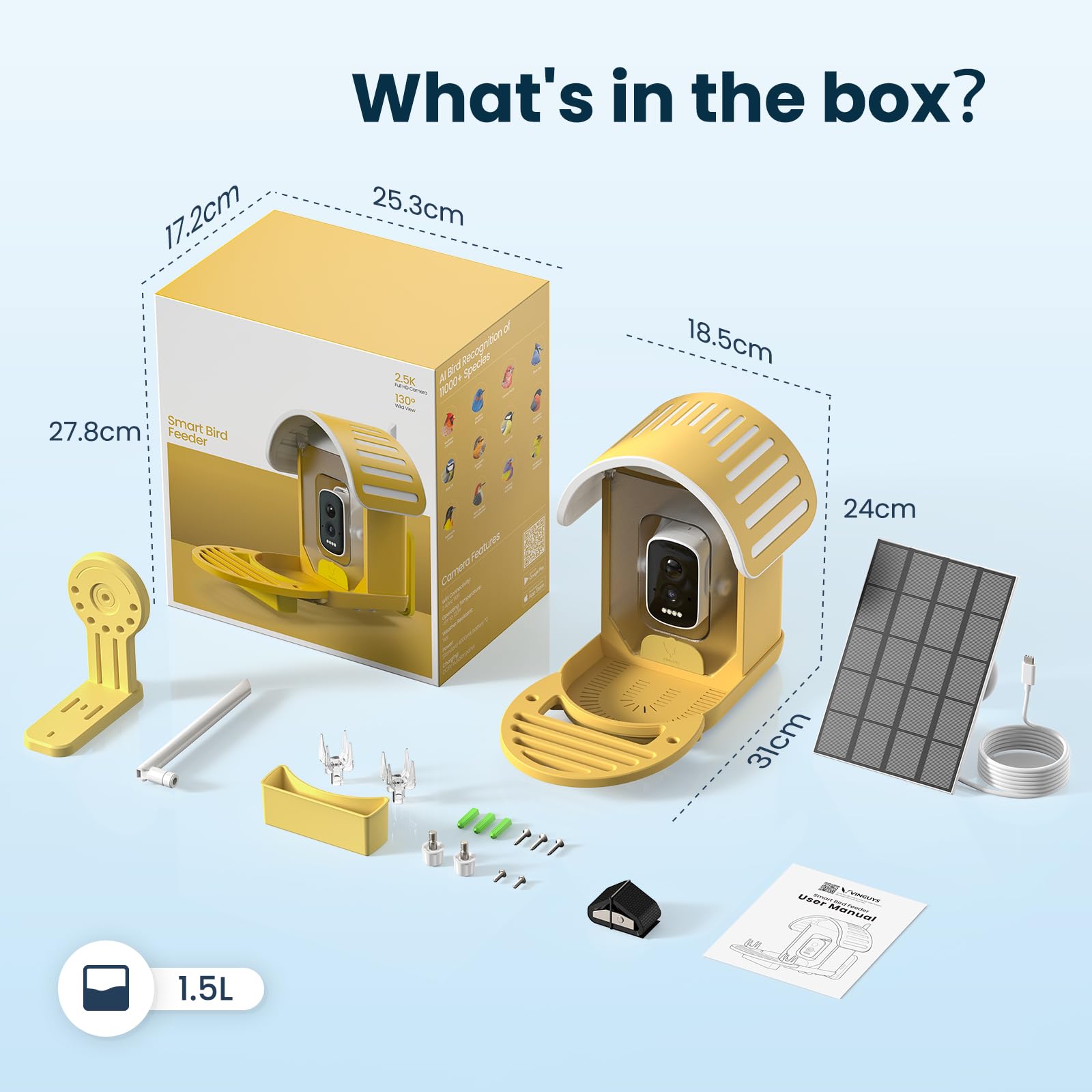 WLNYUGS packaging and included parts showing ready-to-install convenience