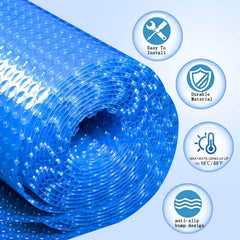 WLWXMH floating solar blanket on pool improving warmth and cleanliness