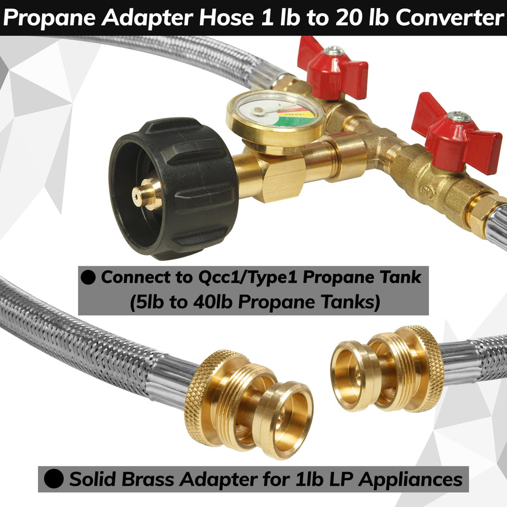 Wmnvshier close-up solid brass fittings and tri-color gauge for accurate monitoring