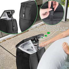 Wnanan cover installed on hot tub pump, keeps debris and moisture out