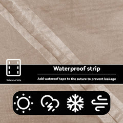Wnanan side profile with drawstring and buckle securing cover against wind