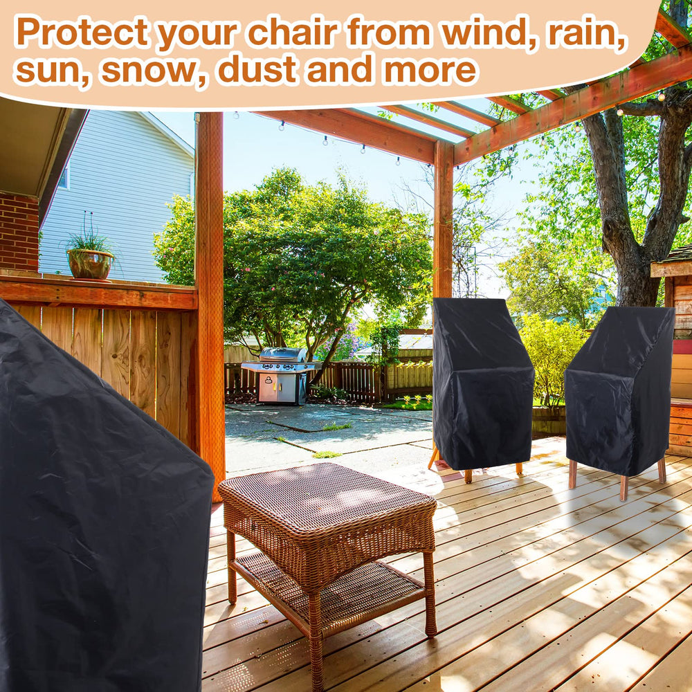 Woanger patio chair covered in outdoor setting protecting from weather