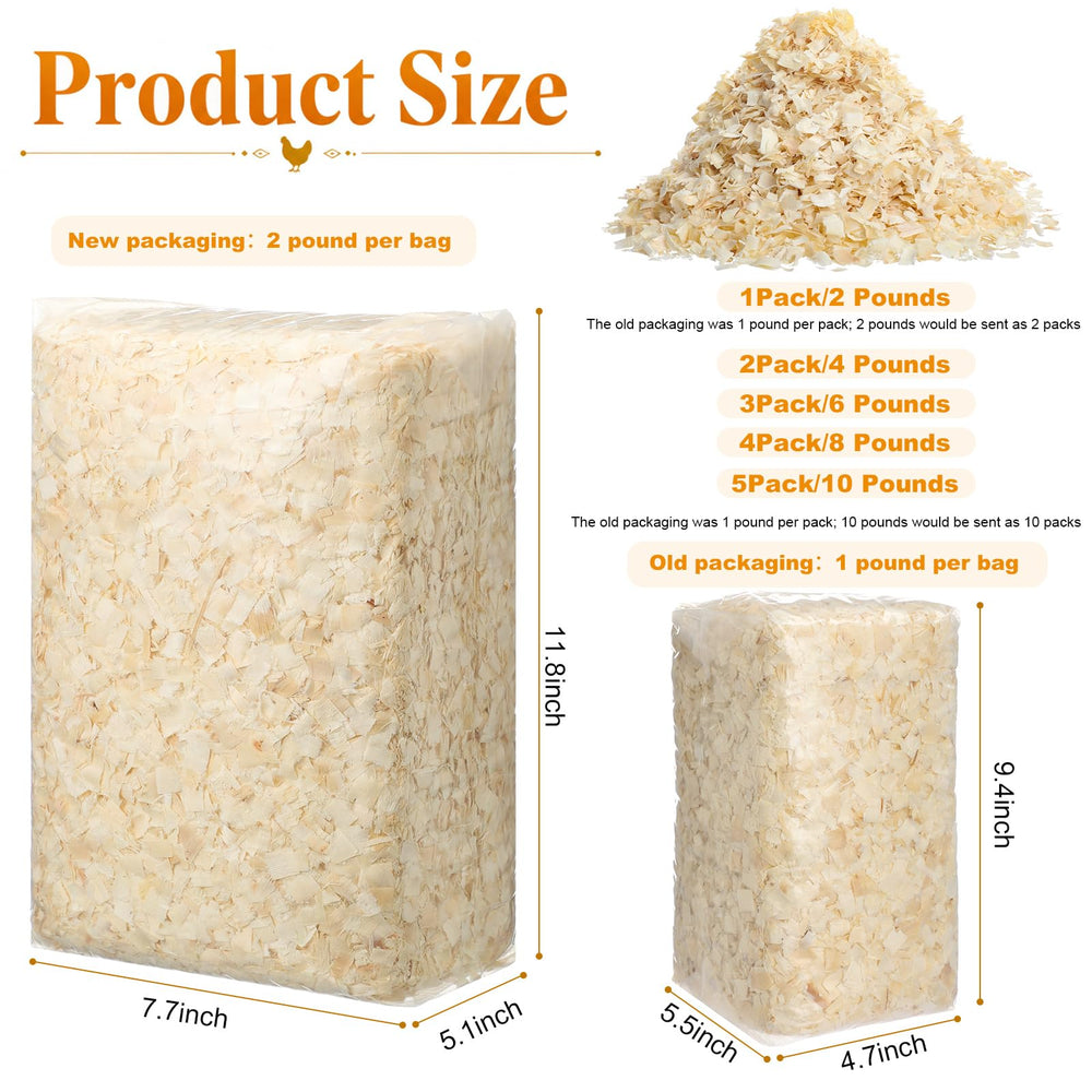 Woanger close-up texture of poplar shavings highlighting low-dust quality