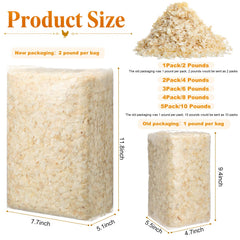 Woanger close-up texture of poplar shavings highlighting low-dust quality