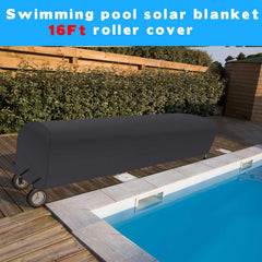 Woanger cover installed on reel in use protecting solar blanket from debris and sun