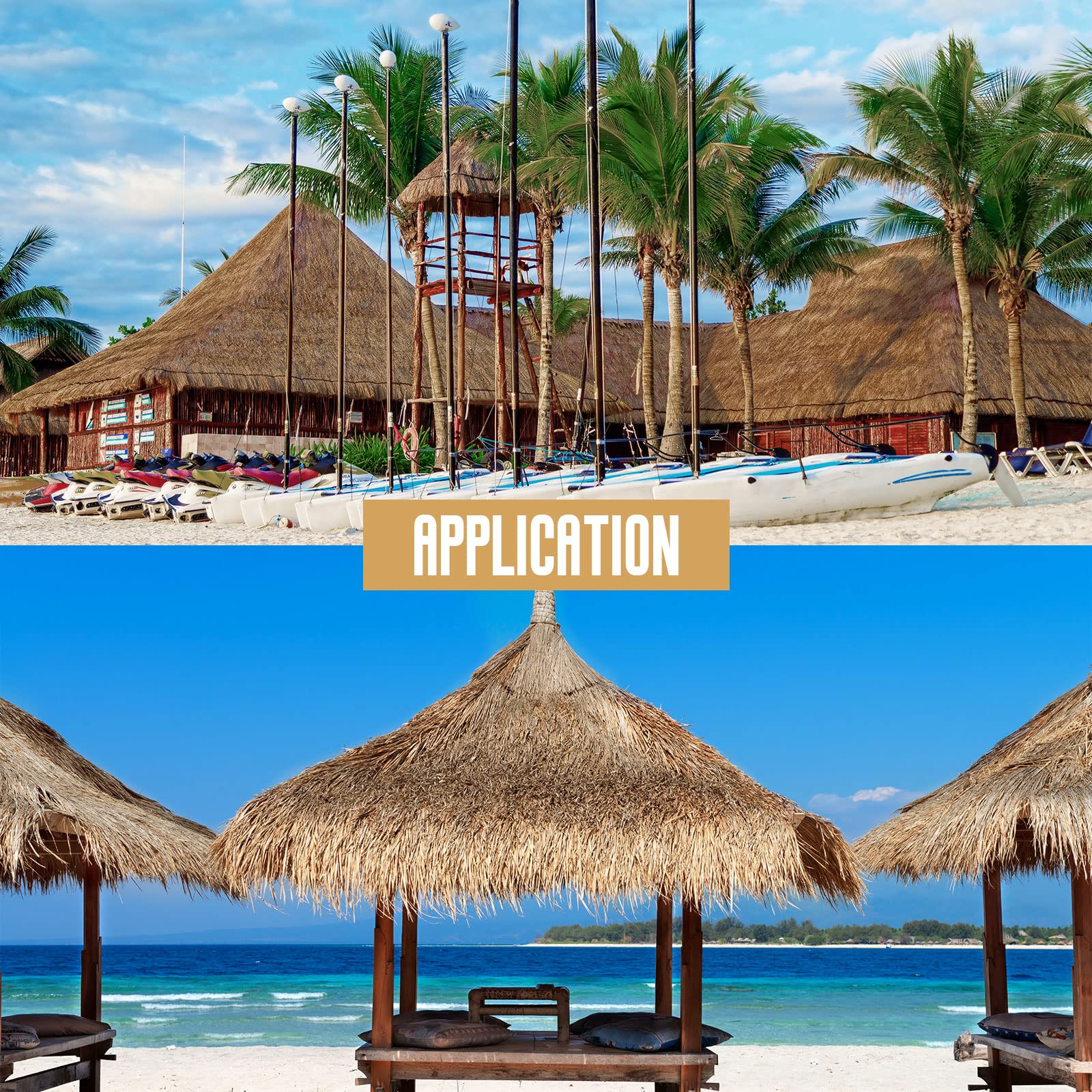 woanger trimmed thatch pieces for DIY projects showing flexible use and neat edges