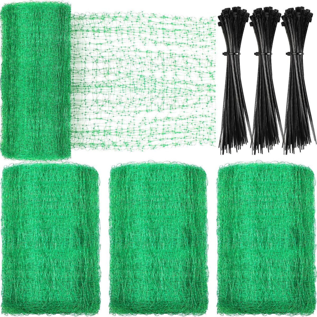 Woanger three-roll pack showing netting and cable ties, clear protection benefits