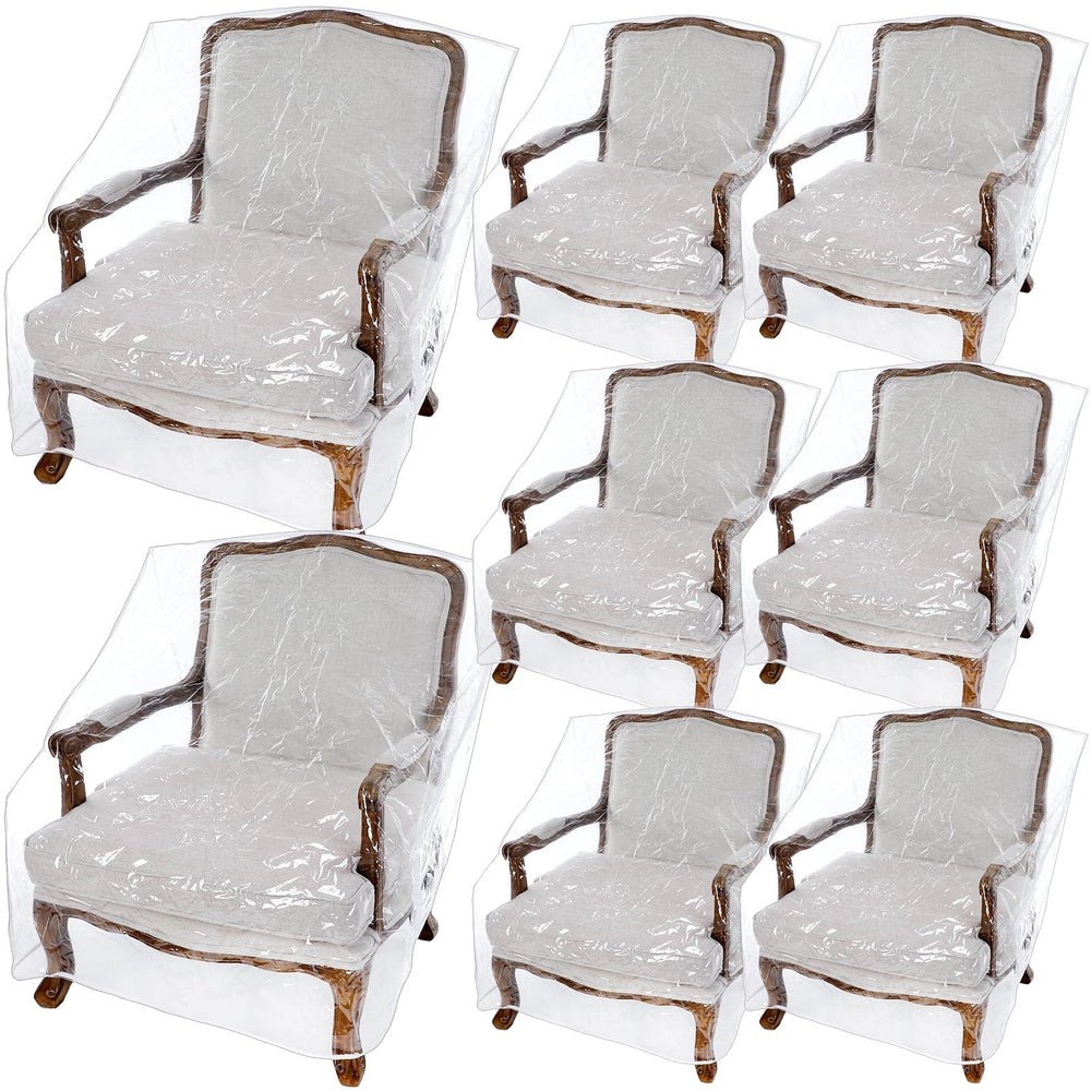 Woanger front view clear chair cover protecting upholstery visibly
