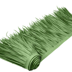 Woanger front view of jungle green thatch roll showing full length and color benefits