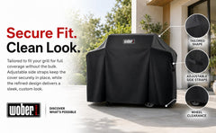 WOBER COVER Velcro straps detail securing cover against wind