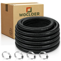 Wocloer pond hose front packaging showing length and diameter for easy identification