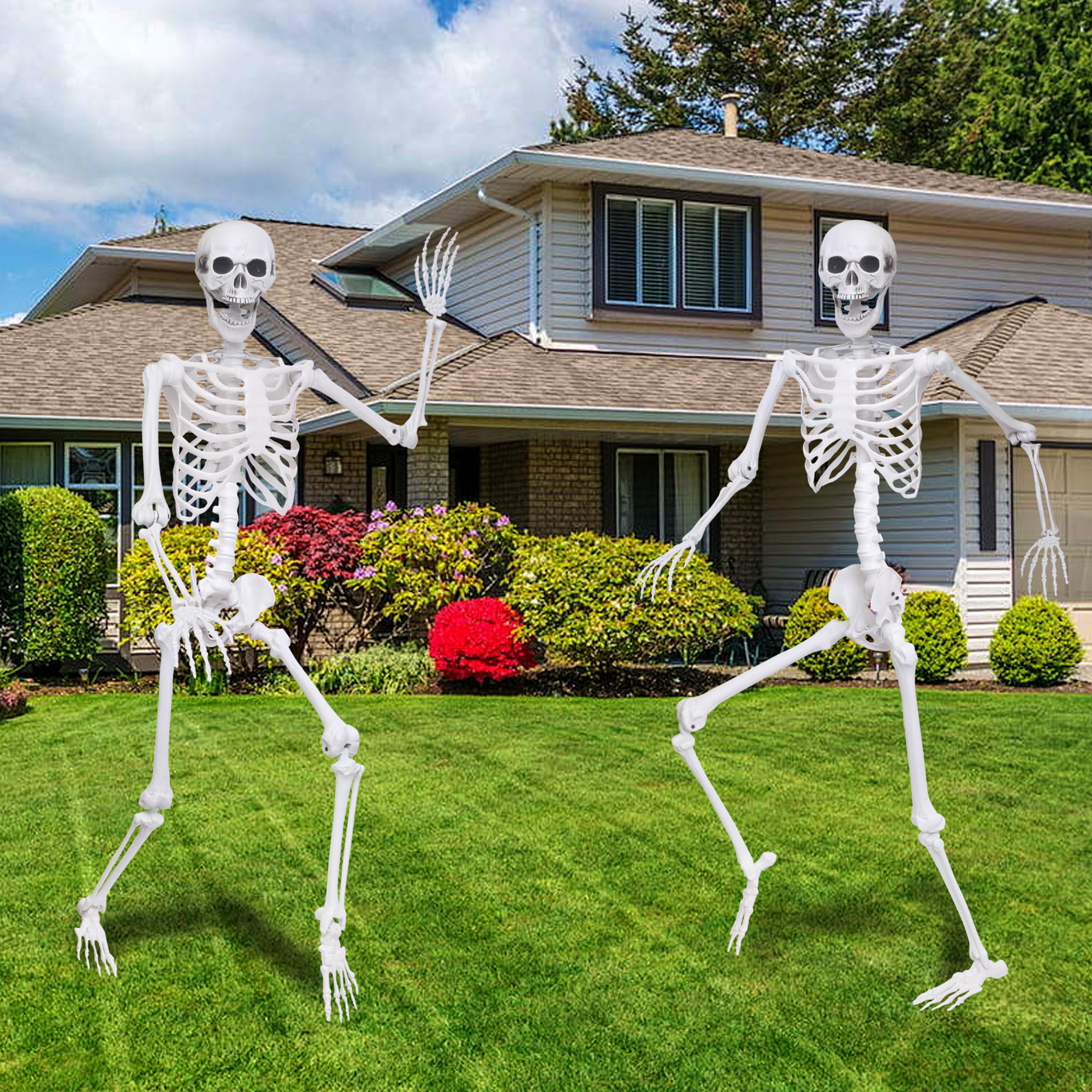 Wocst skeleton hanging from tree for elevated, dynamic Halloween décor