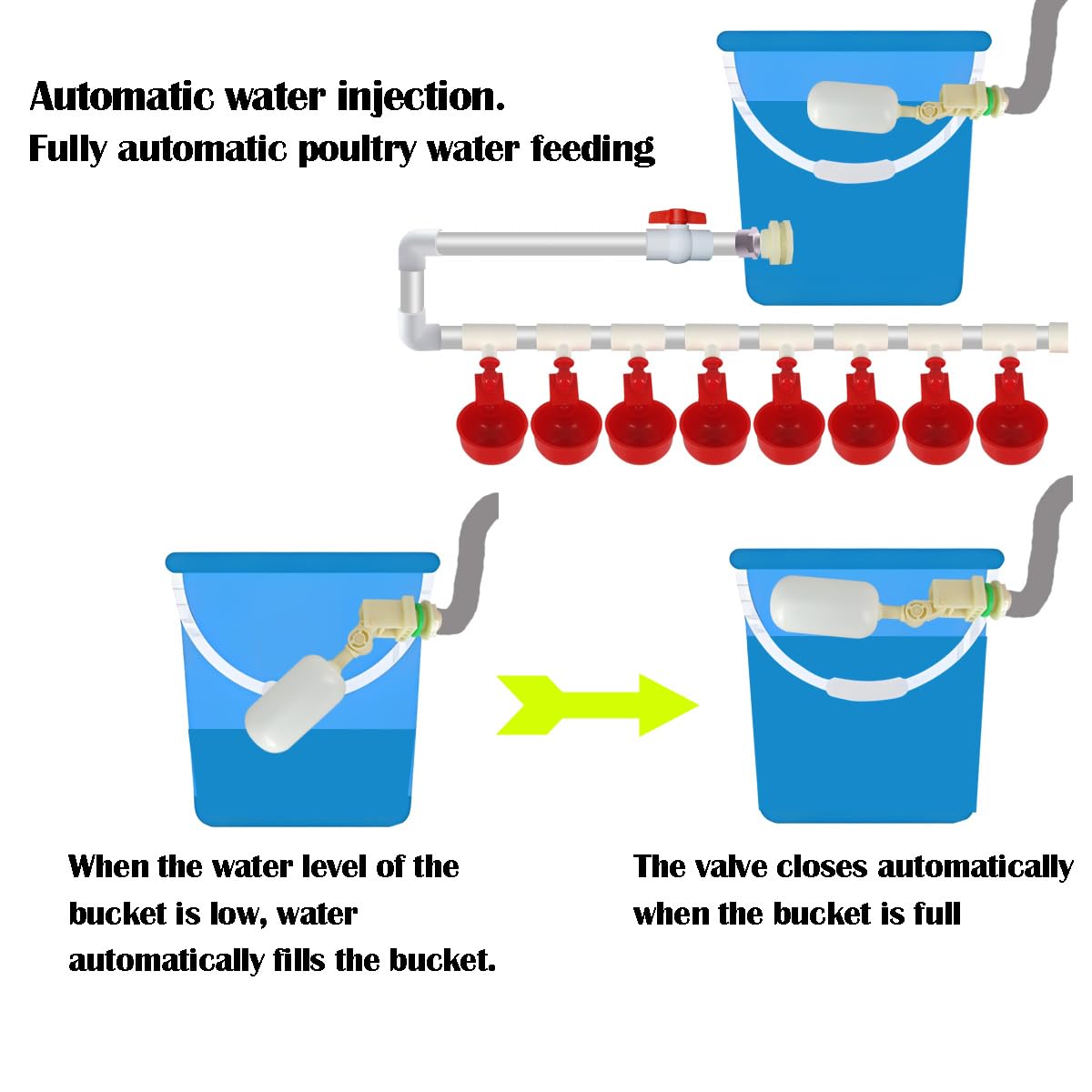 WODERIC float valve detail illustrating water-level control benefit