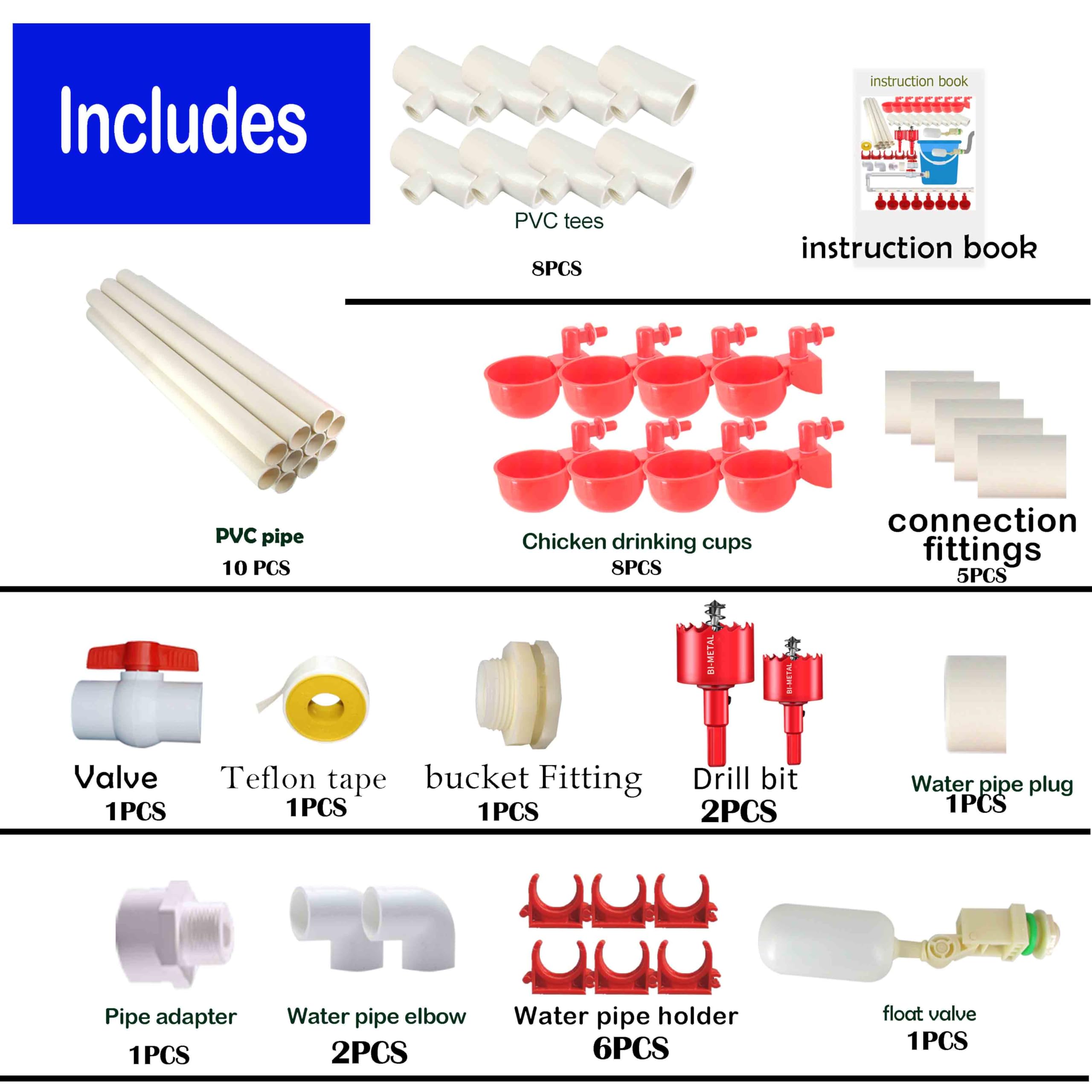 WODERIC PVC pipes and tees laid out showing modular plumbing flexibility benefit