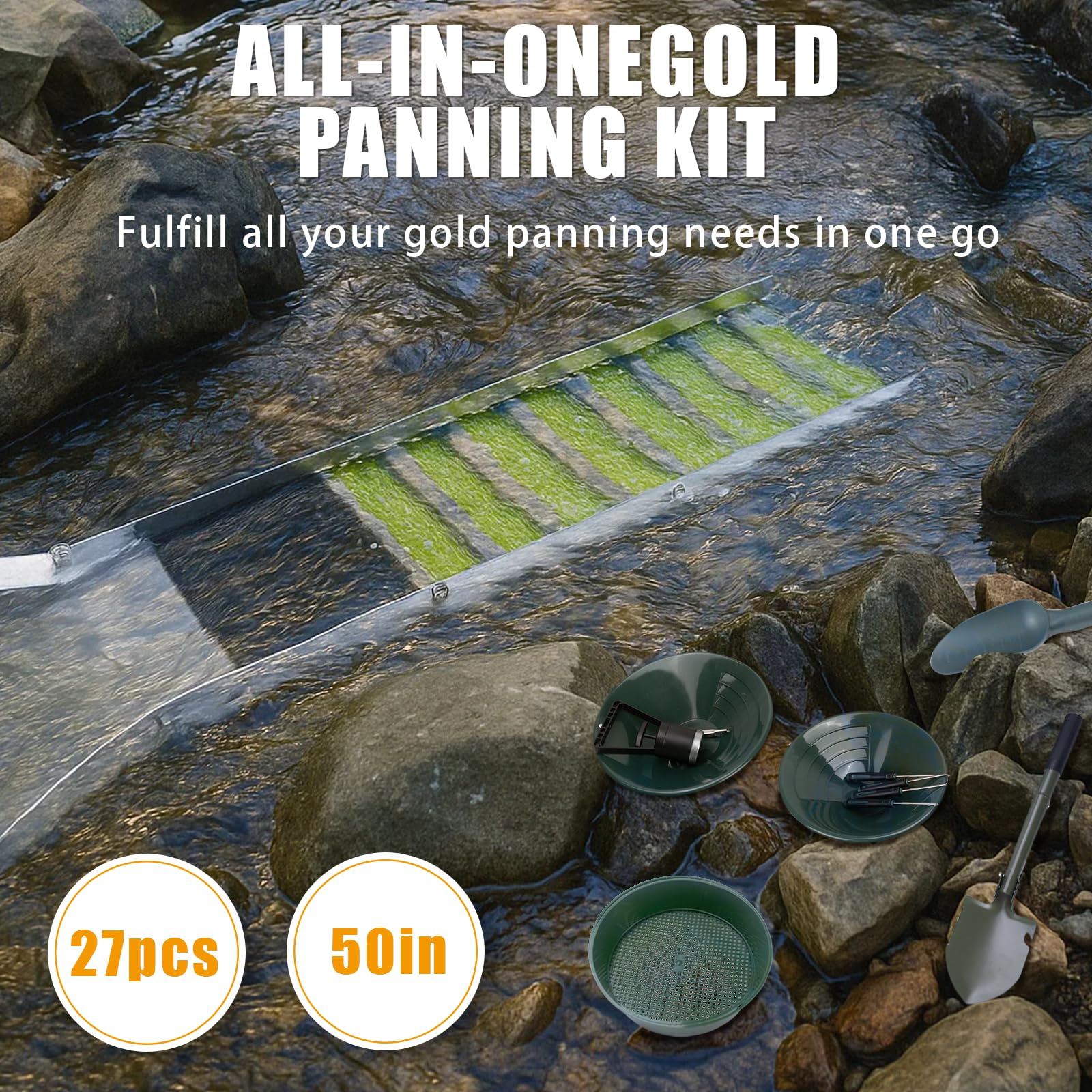 WodGod 50-inch sluice box deployed for fast setup and efficient flow