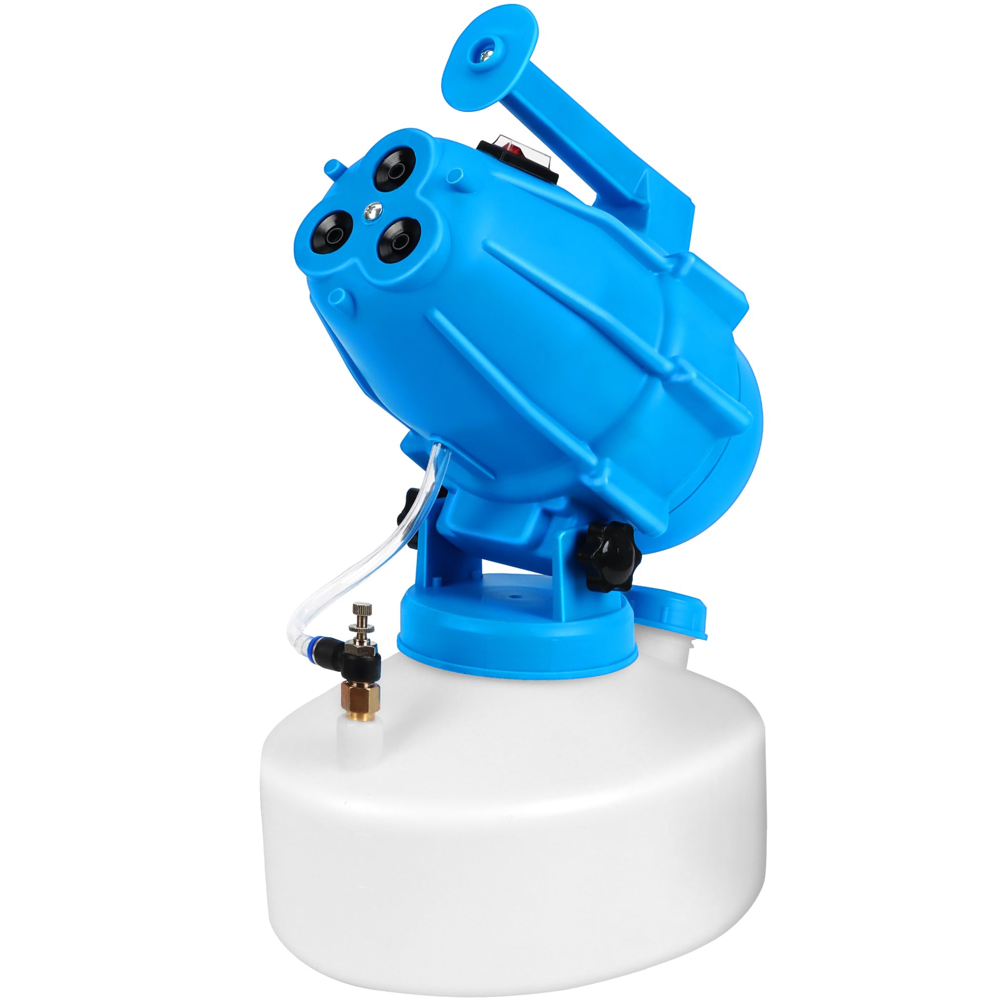 WOEden fogger front view showing controls and ergonomic handle for easy transport