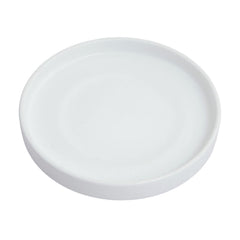 Woiida front view matte white saucer showing clean modern finish and protection