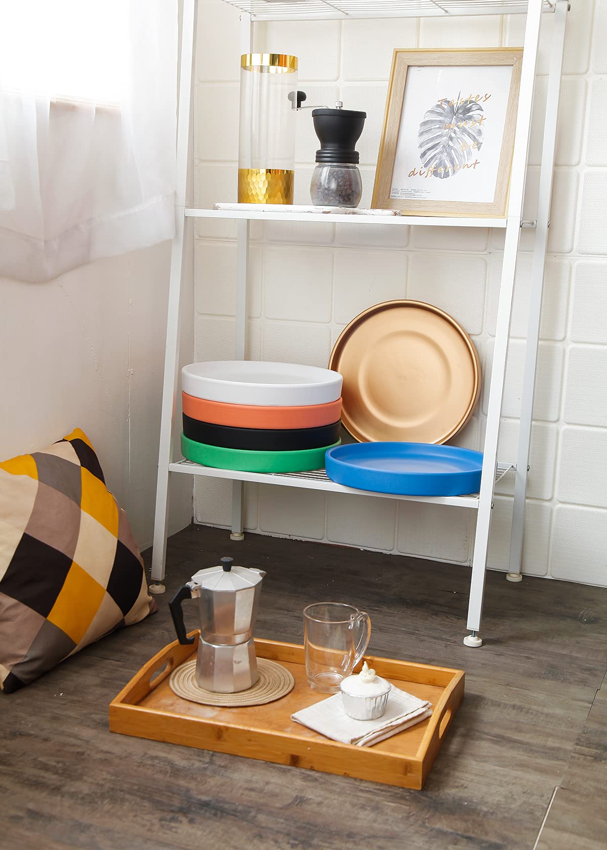 Woiida saucer in living room scene enhancing décor while protecting hardwood
