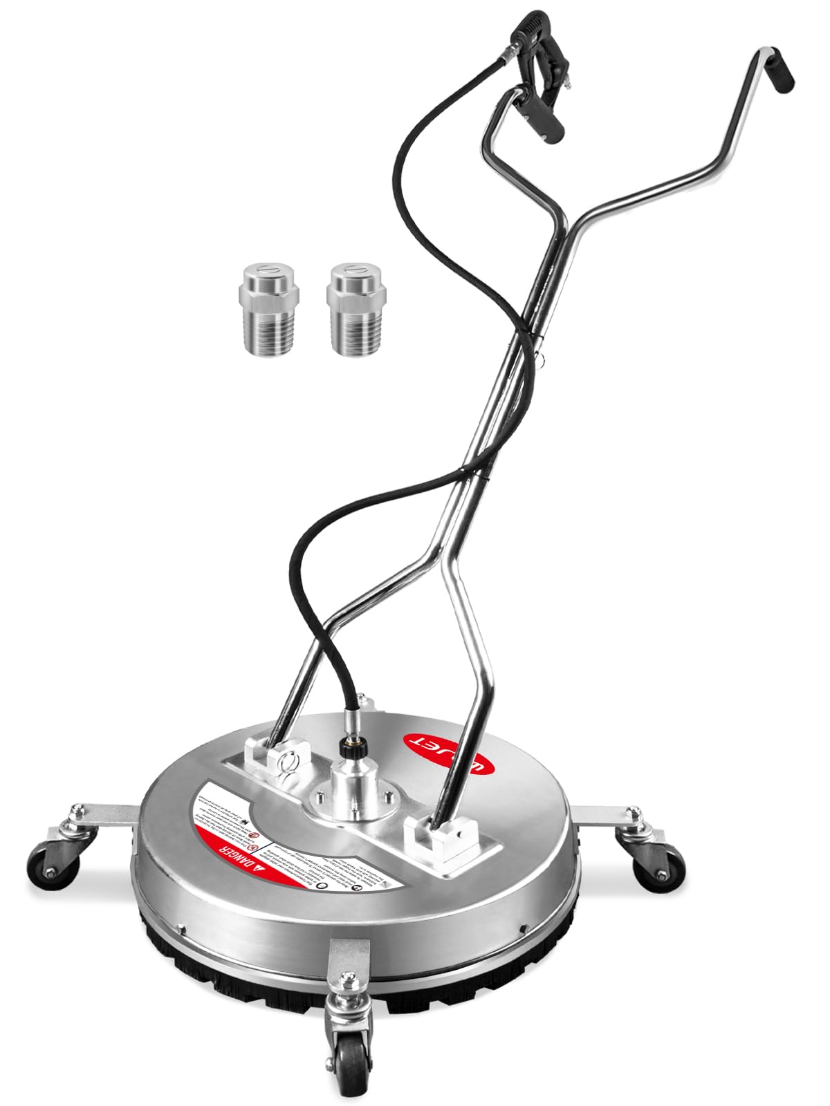 WOJET front view of 20 inch surface cleaner showing durable build and fast results