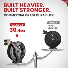 WOJET close-up of thick steel frame highlights durability and long service life