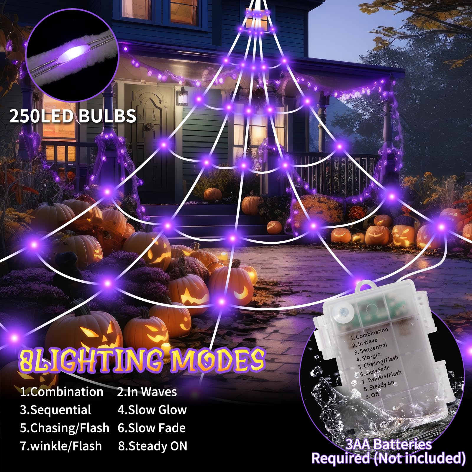 WOLYKIER web texture and stretch cobweb detail for realistic coverage