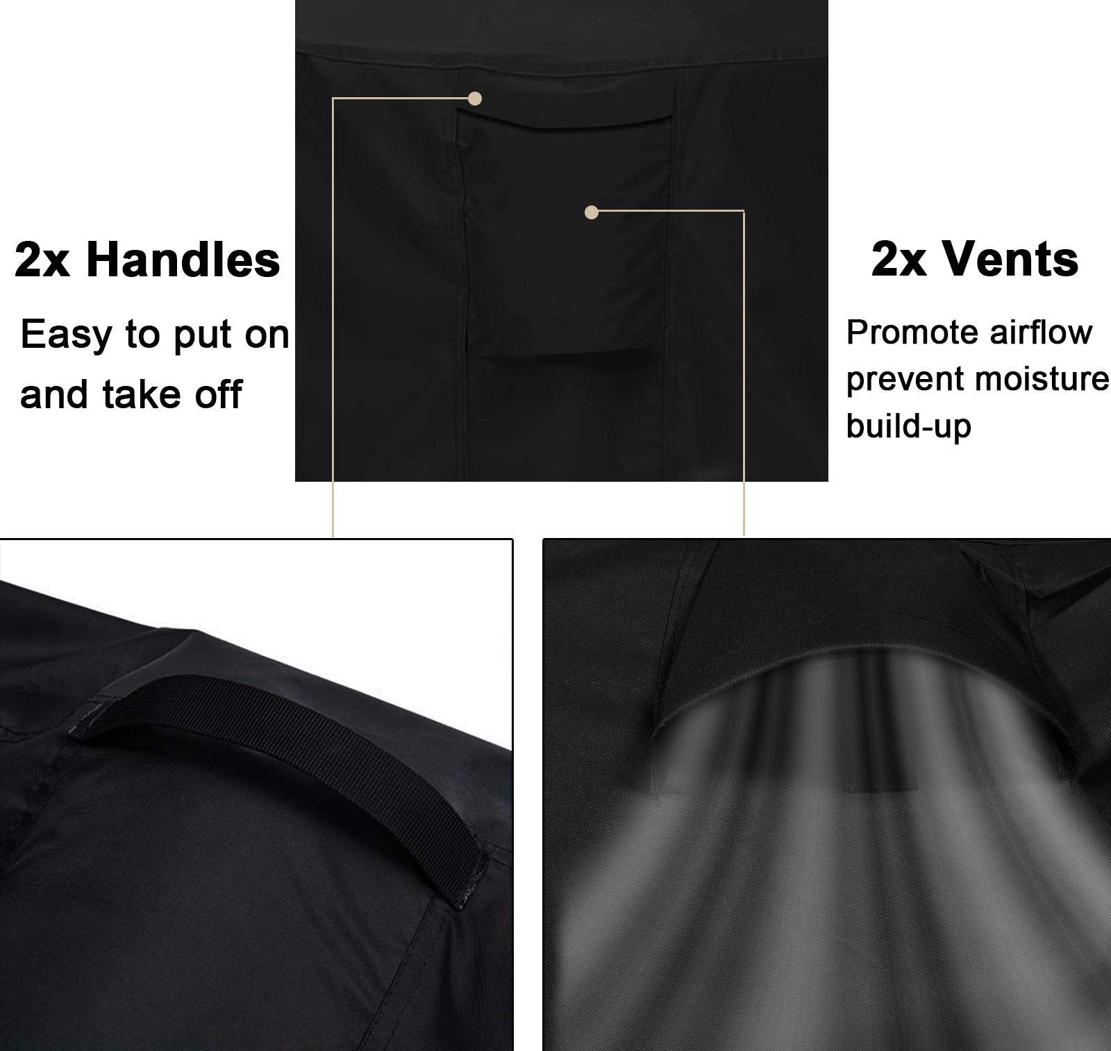 WOMACO fabric close-up highlighting 420D texture and water resistance benefit